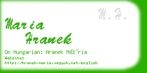 maria hranek business card